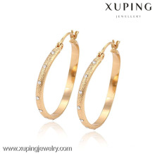 90483 xuping 18k plaqué or bijoux fantaisie en gros cerceau boucle d&#39;oreille